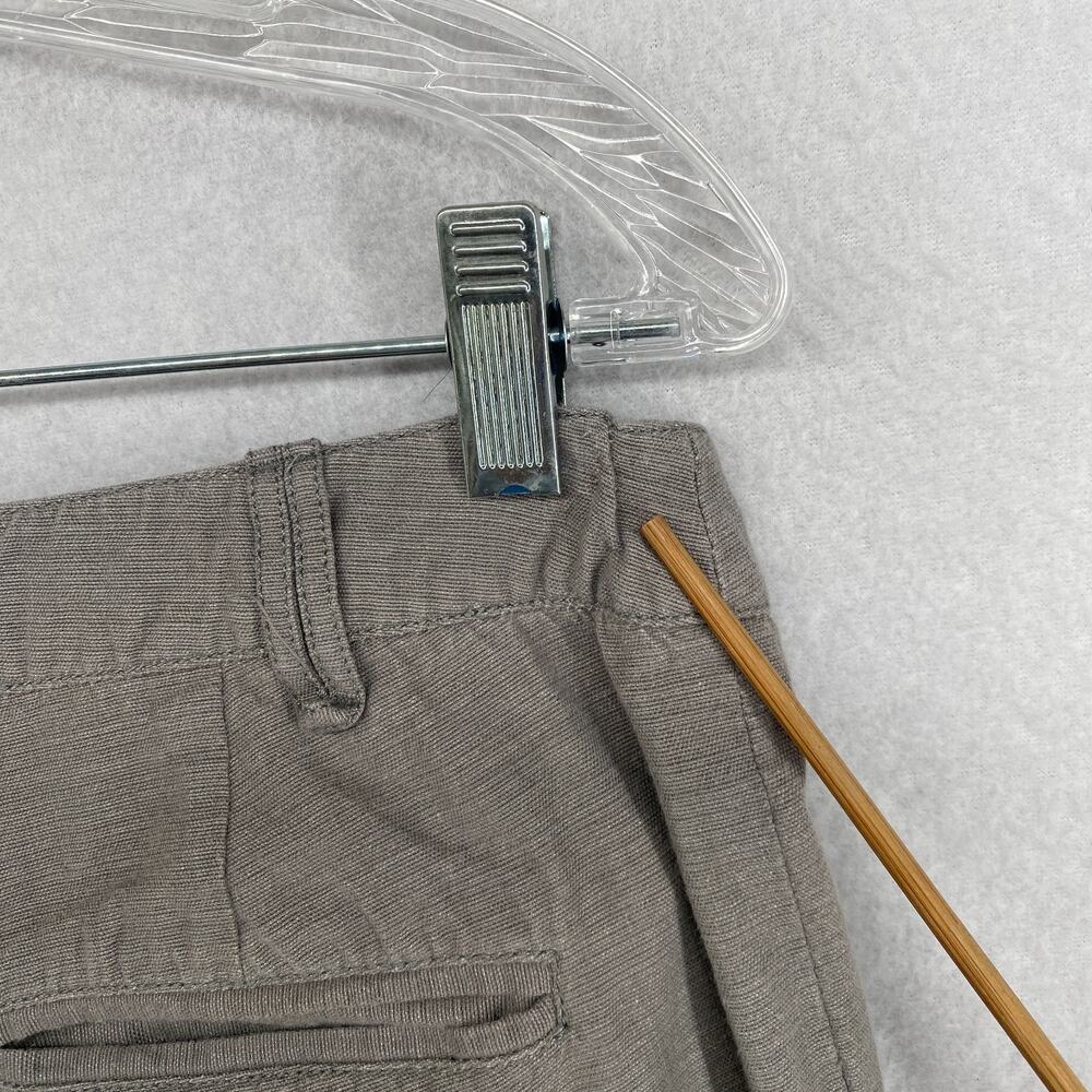 EILEEN FISHER Pants S Soft Cotton Canvas Chino Straight Cropped Cuff Detail Gray - Picture 13 of 14